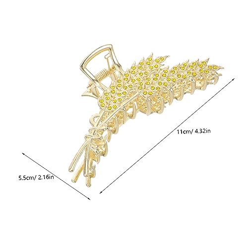 Beaupretty Großer Haarklammer Damen Haarspange Weizenblatt Design Stabiler Haarkralle für Dickes und Alltags und Festtagsfrisuren Geeignet Haarhalterung von Beaupretty