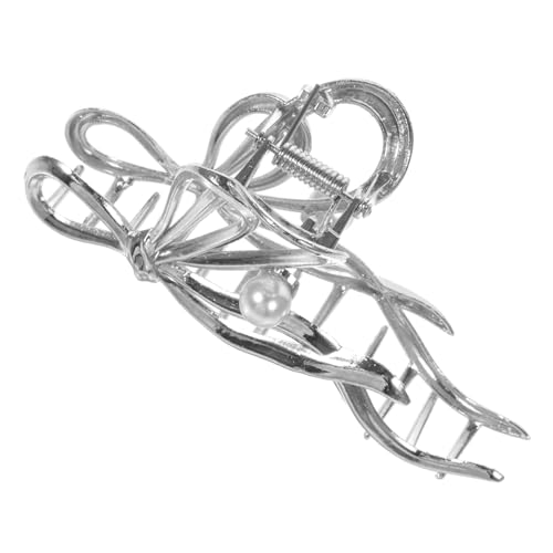 Beaupretty Großer Haarklammer für Damen Dekorativer Schmetterlings Clip mit Perlen Rutschfeste Haarspange für Dickes und für Make Up und Alltag von Beaupretty