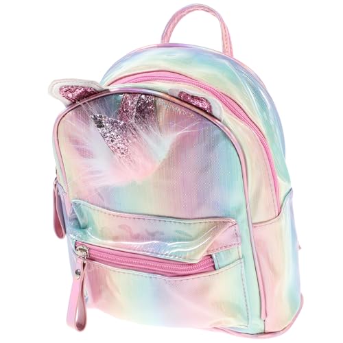 Beaupretty Großer Kapazität Einhorn Rucksack Für Junge Mädchen Süßer Cartoon-Rucksack Mit Glitzerdesign Leicht Reißverschluss Für Kleinkinder Und Täglichen Gebrauch von Beaupretty