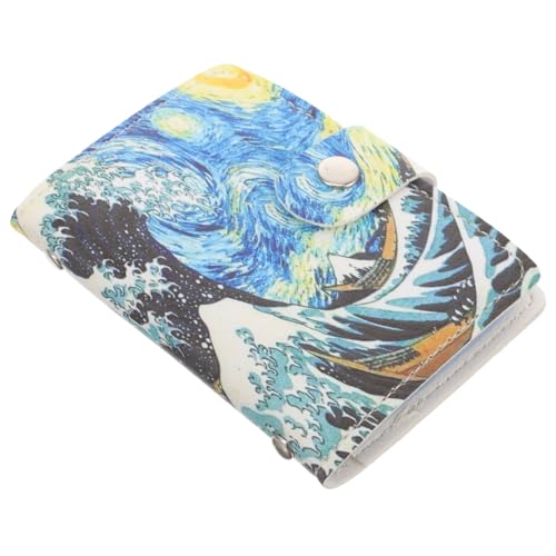 Beaupretty Großes Fassungsvermögen Kartenetui Sternenhimmel Design PU Kartenhalter mit Mehreren Fächern Kompakter Leichter Aufbewahrungsbeutel für Bankkarten und Ausweise Unisex Praktisch von Beaupretty