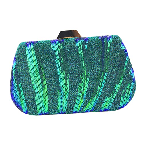 Beaupretty Grüne Damen Abendtasche aus Synthetischem mit Kreativen Pailletten Handtasche für Party Bankett und Festliche Anlässe Mittelgroße Clutch mit Langlebiger Textur von Beaupretty