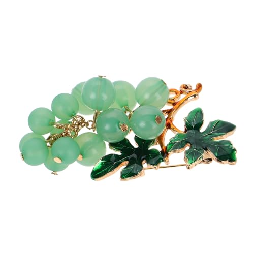 Beaupretty Traubenbrosche Strass Anstecknadel Grün Für Damen Kreative Obstschmuck Brosche Für Pullover Schal Mütze Rucksack Vielseitig Einsetzbar Süßer Schmuck von Beaupretty