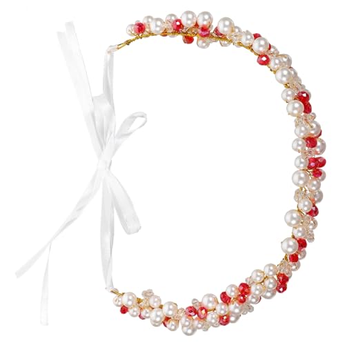 Beaupretty Haarband Stirnband hair-band hair band Stirnbänder für Frauen Haarbänder mit Strasssteinen Haarschmuck für die Hochzeit Perlenstirnband Strass-Stirnband für Mädchen die Blumen Zink von Beaupretty