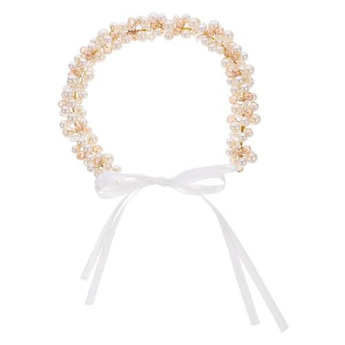 Beaupretty Haarband Stirnband graceling dirndl elegant haar-Stirnband Tiara für kleine Mädchen Strass-Stirnbänder für Frauen Haarschmuck für Damen Perle Kopfbedeckung Haarteil Zubehör Braut von Beaupretty