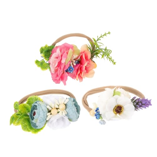 Beaupretty Baby Headbands Baby-kit Make-up-haarband Babyanzüge Modische Stirnbänder Säuglingsanzug Baby Blumenkranz Anzüge Kamelienblüten Passt Baby Stirnbänder Kind Kopfbedeckung Einfach von Beaupretty