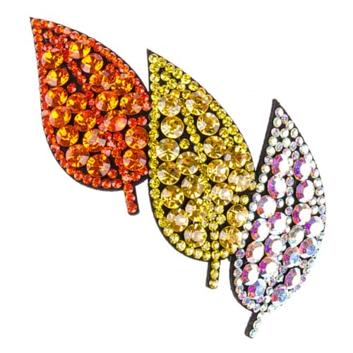 Beaupretty Haarklammer Blattform mit Strassbesetzten Details für Mädchen Bunte Haarspange Einfach zu Bedienen für Täglichen Gebrauch und für Freundinnen von Beaupretty
