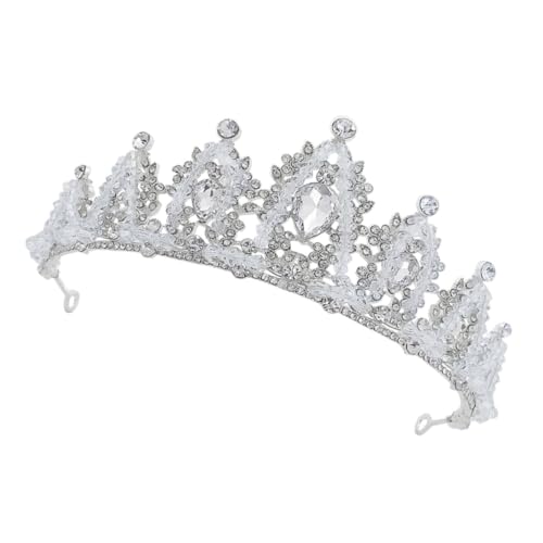 Beaupretty Haarreif Stirnband mit Funkelnden Strasssteinen Eleganter Haarschmuck für Mädchen Geburtstagsfeiern Party und Festliche Anlässe Silbernes Prinzessin Diadem von Beaupretty