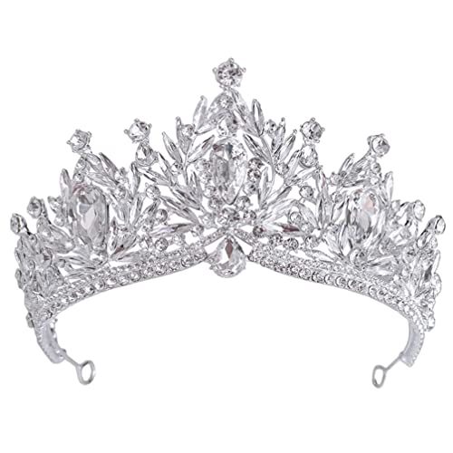 Beaupretty Tiara Krone Braut Hochzeitskrone Haarschmuck Für Damen Diademe Für Kronen Für Frauen Brautkrone Strasskrone Für Die Braut Mädchen Krone Fräulein Koreanisch Strass Bar Mizwa von Beaupretty