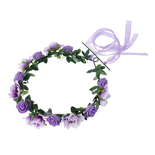 Beaupretty Damen-stirnband Blatt Stirnbänder Brautkranz-kopfbedeckung Blumenkrone Stirnband Hochzeit Kopfbedeckungen Blumenkronen-stirnband Haarband Brauthaar Fräulein Schal Prinzessin von Beaupretty