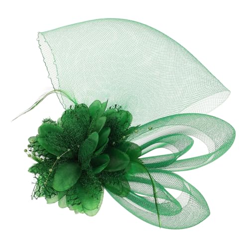 Beaupretty Haarschmuck aus Blumenfedern erste St. Patricks Day Accessoires Hut Kopfbedeckung Mini-Zylinder-Stirnband für Frauen rosafarbene Fascinatoren für Frauen Stoff Grün von Beaupretty
