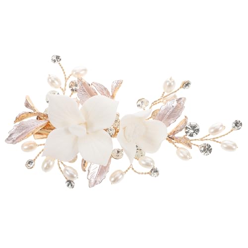 Beaupretty Blumen-haarspangen Aus Keramik Für Bräute Rutschfeste Hochzeits-haarclips Elegante Blumen-haaraccessoires Für Fotoshootings Und Festliche Anlässe von Beaupretty