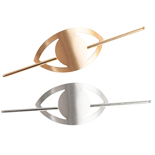 Beaupretty 2 Stück Haar Dutt Sticks Metall Haarnadeln Dutt Halter Clip Für Hochsteckfrisuren Damen Stilvolle Haarstäbe Für Hochzeiten Partys Und Tägliches Styling Gold Und Silber von Beaupretty