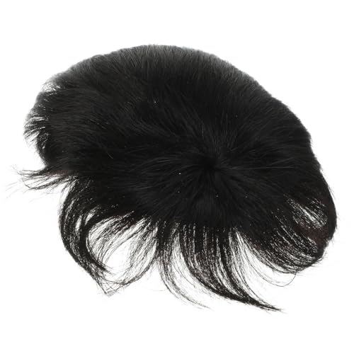 Beaupretty Haarteil für Herren Clip Haarverlängerung Schwarzes Echthaar für Männer Nahtloses Haarstück zur Abdeckung von Haarausfall für Alltag und Besondere Anlässe von Beaupretty