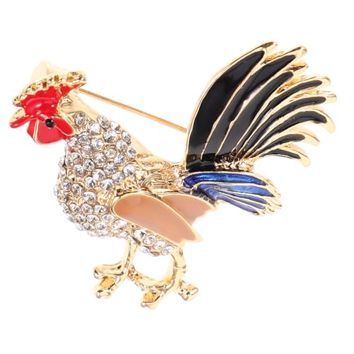 Beaupretty Hahn Brosche Zinklegierung für Damen Anstecknadel für Hochzeiten Partys und Formelle Anlässe Schicke Kleidung Accessoire mit Kreativem Design von Beaupretty