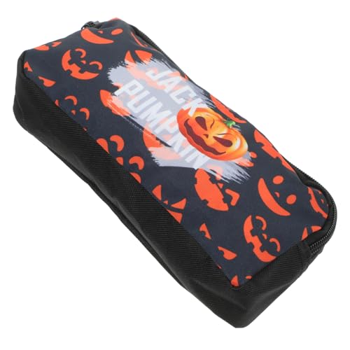 Beaupretty Halloween-federmäppchen Waschtasche Kosmetiktasche Schminktasche Damen Schreibwarentasche Federtasche Mit Halloween-Muster Kürbis Student Oxford-Stoff von Beaupretty