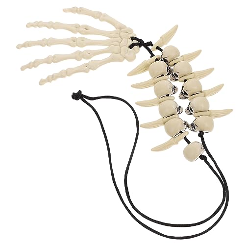 Beaupretty Halloween Resin Schädelknochen Halskette Leichte Langlebige Skelett Dekoration für Halloween Party Gruseliges Schmuckstück mit Vintage Design für Damen und Herren von Beaupretty
