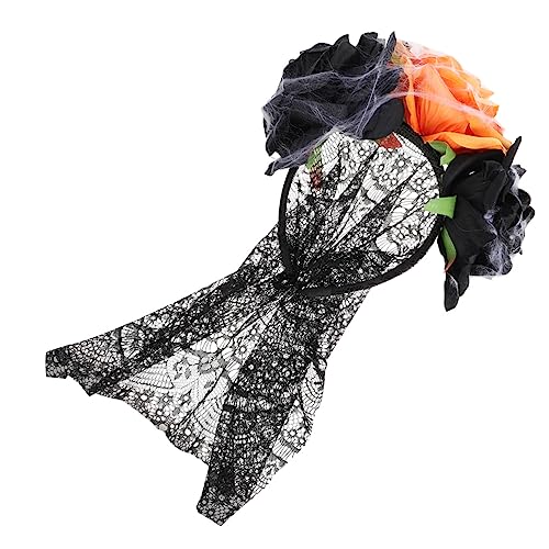 Beaupretty Braut Kopfschmuck Halloween-Haarschmuck Halloween-Rosen-Stirnband Mit -Blumen-Haarbändern Krone Cosplay-Kostüm-Party-Haar-Accessoires Halloweenkostüm Bandana Stirnband von Beaupretty