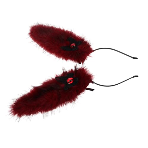 Beaupretty Halloween Stirnband Mit Hasenohren Und Dämonenaugen-element Plüschiges Haarband Für Cosplay Gruseliges Kopfbedeckung Accessoire Pelziges Stirnband Für Party Und Verkleidung von Beaupretty