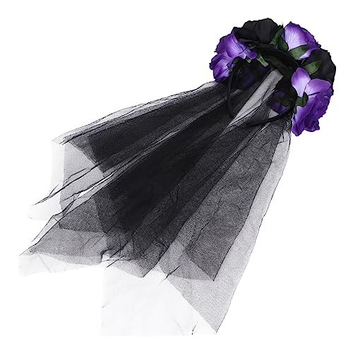 Beaupretty Halloween-rosenblumenkranz-stirnband Catrina-kostüm Für Mädchen Dia De Los Muertos Stirnband Schmetterlings-fascinator Make-up-stirnbänder Für Frauen Haarschmuck Krone Damen Mexiko von Beaupretty