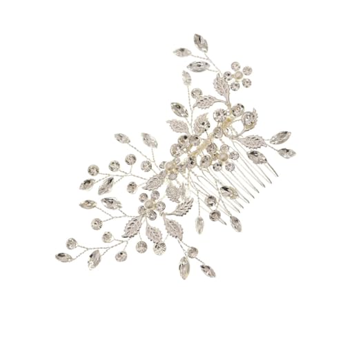 Beaupretty Handgefertigter Brautschmuck Haarkamm mit Perlen und Strass Hochzeit Haarschmuck Damenfest Abendkleid Accessoire für Frauen und Fotografie Props von Beaupretty