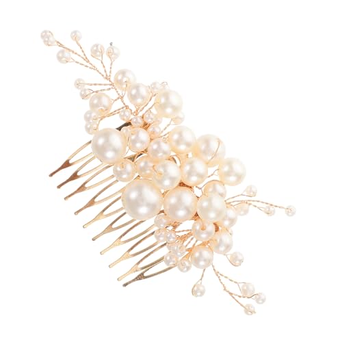 Beaupretty Eleganter Perlen-haarkamm Für Hochzeiten Handgefertigter Brautschmuck Mit Kunststoffperlen Für Braut Und Brautjungfern Zeitloses Design Komfortabel Und Stilvoll von Beaupretty