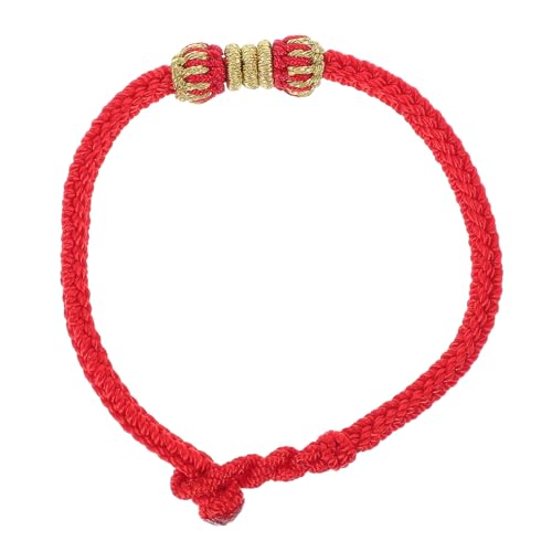 Beaupretty Handgefertigtes Rotes Seilarmband Geflochtenes Pärchen Armband für Damen und Herren Modisches Glücksbringer Schmuckstück Verstellbar Geeignet als zu Valentinstag und von Beaupretty