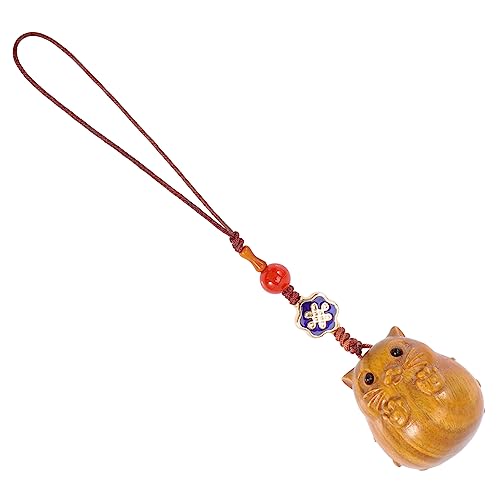 Beaupretty Handy Charm Holz Niedliches Hamster Pendant für Schlüssel Taschen Handys Leicht und Einfach zu Befestigen Perfektes für Grünem Sandelholz Gefertigt von Beaupretty