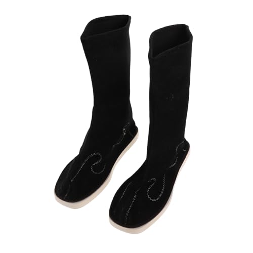 Beaupretty Hanfu Stiefel Herren Traditionelle Chinesische Boots mit Anti-rutsch-sohle für Tai Chi Kung Fu Cosplay und Kulturveranstaltungen Schwarz von Beaupretty