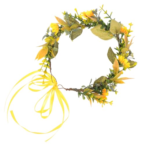 Beaupretty Sonnenblumen Haarband Für Party Performance-kopfbedeckung Sonnenblumen-kranzhaar Blumenkopfschmuck Leicht Und Fest Sitzend von Beaupretty