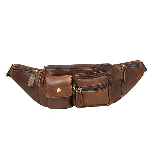 Beaupretty Herren Brusttasche Echtem Wasserabweisend Multifunktional Leichte Umhängetasche für Outdoor Sport Camping Wandern mit Robustem Reißverschluss und Verstellbarem Schultergurt Modell von Beaupretty