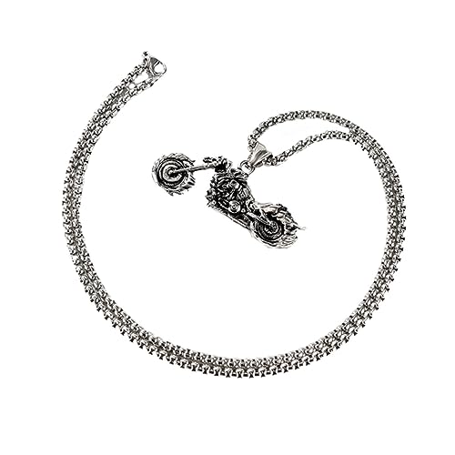 Beaupretty Edelstahl Motorrad Halskette Für Männer Kreative Hip Hop Kette 3x55cm Cooler Motorradanhänger Modisches Zubehör Für Partys Und Freizeit von Beaupretty