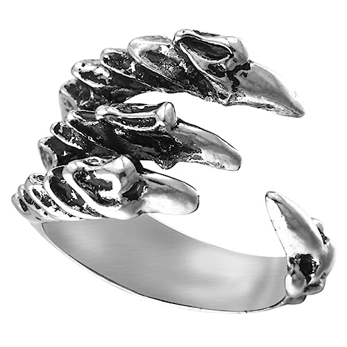 Beaupretty Herrenring Dragon Claw Offen Verstellbar Einzigartiger Finger Schmuck Personalisierter Kleiner Ring aus Robustem Legierungs Material Modisches Accessoire von Beaupretty