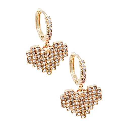 Beaupretty Herzförmige Damen Ohrringe Kreative Leichte Drop Earrings für Teenager Mädchen Modischer Modeschmuck Stilvolle Ohrhänger mit Funkelndem Design Geschenkidee für Frauen von Beaupretty