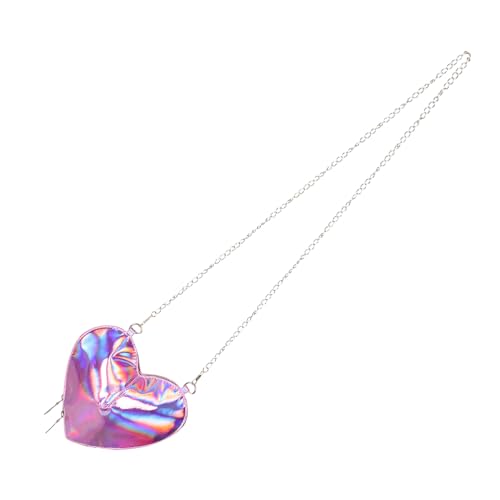Beaupretty Herzförmige Damen Umhängetasche mit Verstellbarem Kettenriemen Pu-material Mini Crossbody Bag für Festliche Anlässe Romantisches Design Vielseitig Tragbar Modische Handtasche von Beaupretty