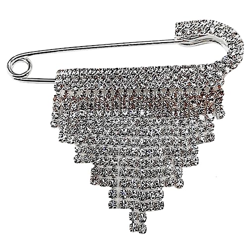 Beaupretty Herzförmige Damenbrosche mit Funkelnden Strasssteinen und Quaste Corsage für Festliche Anlässe Eleganter Schmuck für Hochzeit Party und Alltag von Beaupretty