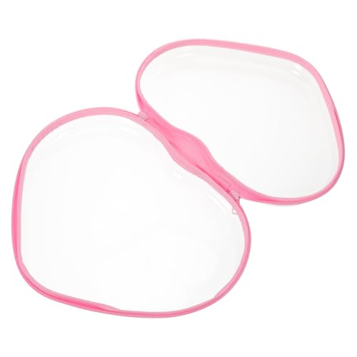 Beaupretty Herzförmige Kosmetiktasche Mittlere Robuste Hartschale Reißverschluss-Organizer für Reise-toilettenartikel Make-up und Accessoires Kompakte Aufbewahrungstasche für Frauen und von Beaupretty