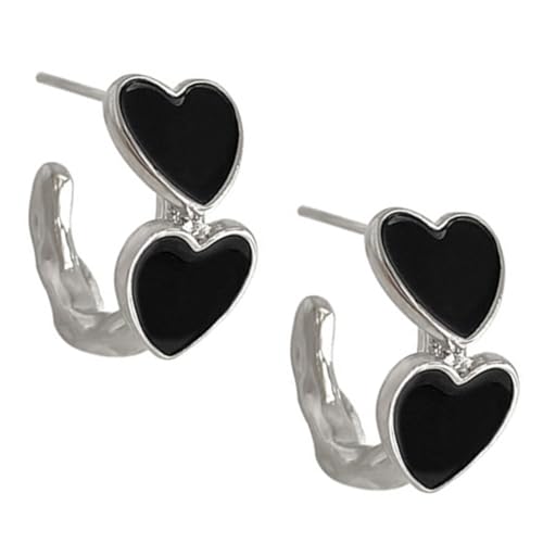 Beaupretty Herzförmige Ohrstecker Damen Sterling Silber Messing Kleine Valentinstag Ohrringe Elegant Süß Cool Schmuck für Frauen Teens Alltag Geburtstag Party von Beaupretty