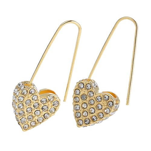 Beaupretty Herzförmige Safety Pin Ohrringe Damen Zirkonia Ohrstecker Kreative Ohrschmuck für Festival Party Alltag Elegant und Einzigartig von Beaupretty