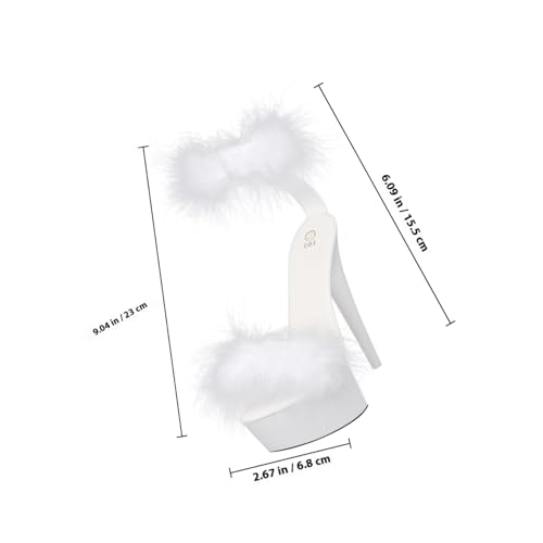 Beaupretty High heeled Sandals Damen Weiß Ultra High Heel mit Feinem Absatz Rutschfest und Atmungsaktiv Komfortable Sommer Sandalen für Damen Elegant und Strapazierfähig von Beaupretty