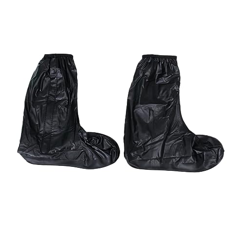 Beaupretty Hochwertige Herren Überschuhe wasserdichte rutschfeste PVC Gummisohlen XXL Hochgeschnittene Schuhe mit Reißverschluss für Sicheren Halt an Regnerischen von Beaupretty