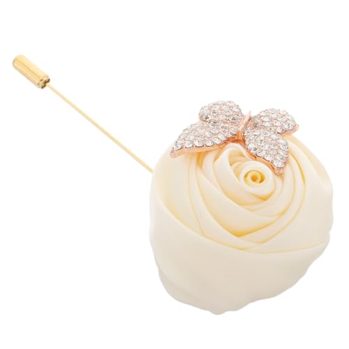 Beaupretty Hochwertige Rosenbrosche Für Männer Ansteckblume Für Hochzeiten Und Besondere Anlässe Mit Funkelndem Schmetterling Und Kristallen Für Anzüge Und Festliche Outfits von Beaupretty