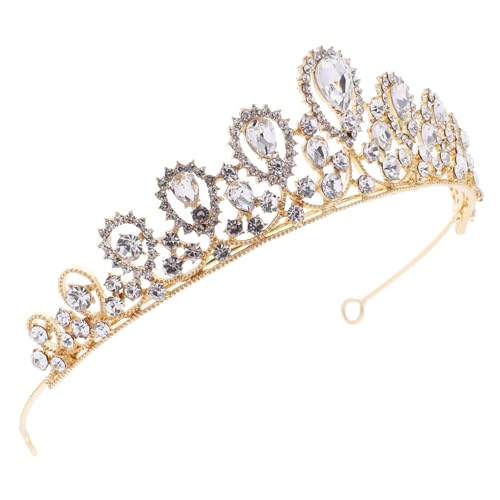 Beaupretty Hochzeit Tiara Damen Strasskamm Braut Haarschmuck Metalllegierung Glitzerndes Rhinestone Diadem für Verlobung Geburtstag Fest Bühne von Beaupretty