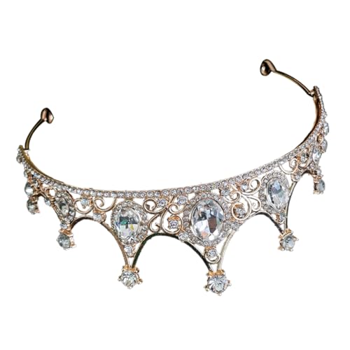 Beaupretty Hochzeit Tiara für Strasskrone im Vintage Stil Diadem für Braut und Geburtstagsfeier Hochwertiges Haarzubehör Komfortable von Beaupretty