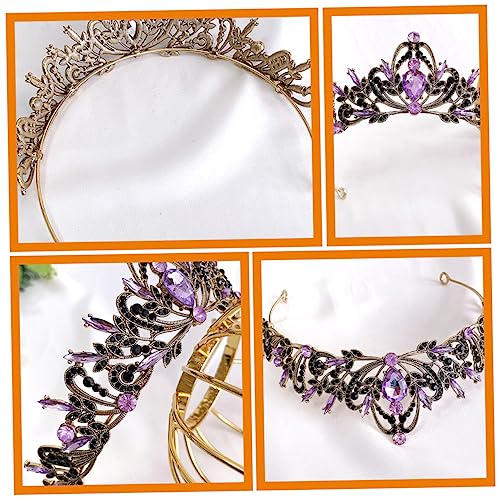 Beaupretty Hochzeit Tiara mit Strasssteinen Verstellbares Schwarzes Haarschmuck für Braut Brautjungfer und Festliche Anlässe Leichtes Flexibles Stirnband für Besonderen Tag von Beaupretty