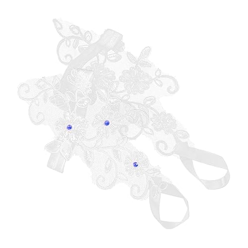 Beaupretty Hochzeits Fußkettchen Damen Spitze Barfuß Sandalen Strand Schmuck Braut Fußschmuck Elastisch Bestickt Beach Party Fußkette von Beaupretty