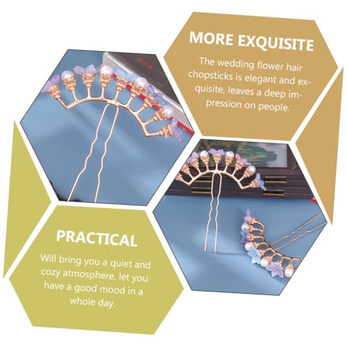 Beaupretty Hochzeits haarnadeln Blumen Haarschmuck Damen Farbige Blütenstab Stabil Leicht für Dutt Frisuren Brautschmuck Festlich Langlebig von Beaupretty