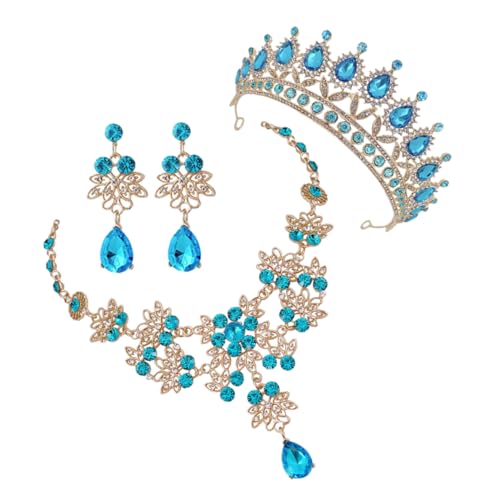 Beaupretty Hochzeitskrone Halskette und Ohrringe mit Strass für Braut und Festlichkeiten für Hochzeiten Geburtstage und Besondere Anlässe von Beaupretty