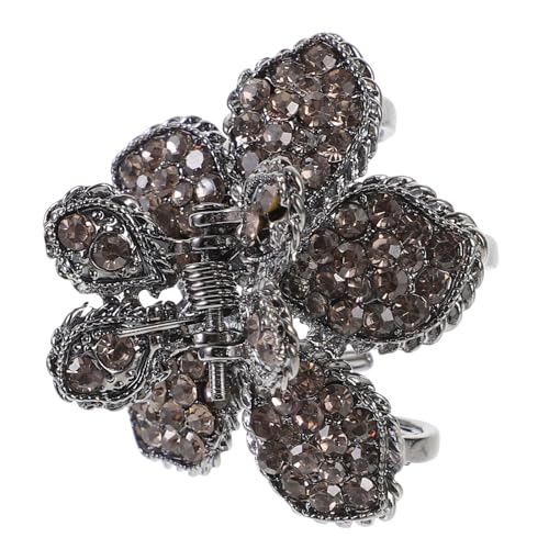 Beaupretty Pferdeschwanz-Klauenclip haarig Haarschmuck Strass Haarknotenhalter Haarspangen Haarklammer Accessoires für langes Haar für Frauen Haarknoten-Clip Mittel Halterung Strasssteine von Beaupretty