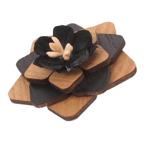 Beaupretty Holz Boutonniere Pin Stilvolle Ansteckblume für Herren Hochzeitsanzug Party und Bankett Handgefertigte Holzblume für Outfits Dekorative Anstecknadel von Beaupretty