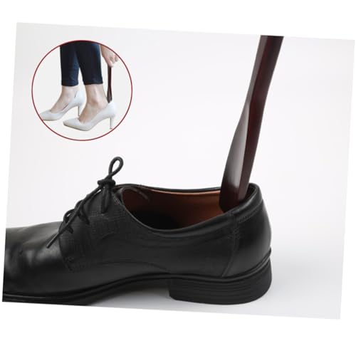 Beaupretty Holzschuhlöffel mit Extra Langem Griff Langlebiger Schuhlöffel aus Echtem Holz für Männer Frauen Senioren und Schwangere Rückenschonend Leicht für Zuhause Büro und Reisegebrauch von Beaupretty